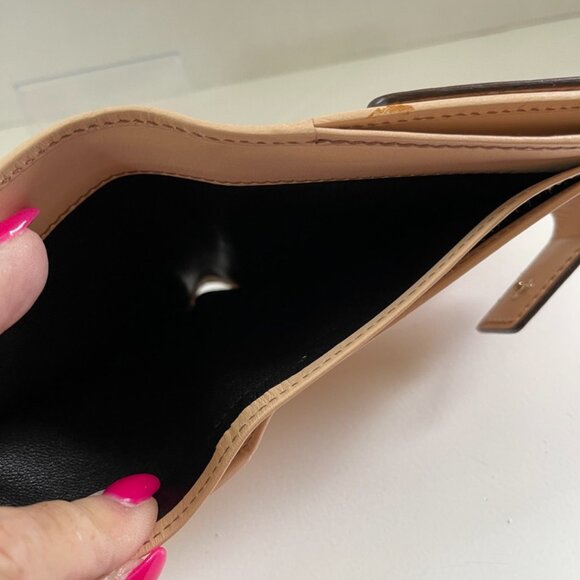 GUCCI Bamboo Tri-Fold Wallet Striped Turn Lock Very Good Condition - Picture 5 of 9